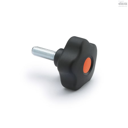 Elesa Zinc-plated steel threaded stud, VCT.43 p-M6x30-SOFT-C2 VCT-p-SOFT